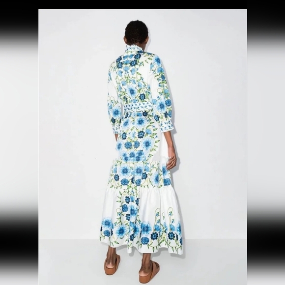 Chic Blue Floral Maxi Dress - Picture 8 of 16